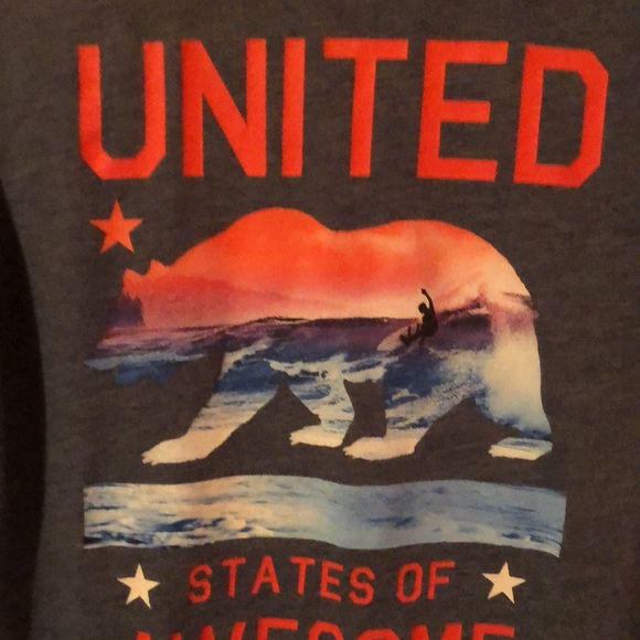 Old Navy United States of Awesome Blue T-Shirt Boys Large L 10/12 - Picture 3 of 14